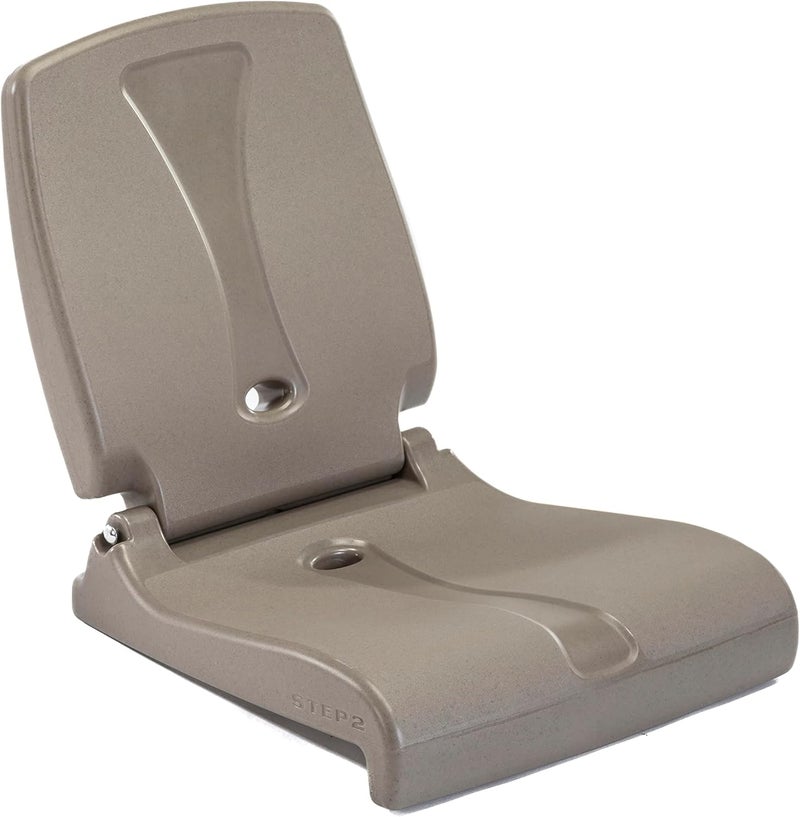 Step2 Folding Flip Seat, Lightweight Portable Outdoor Chair for Poolside, Camping, Beach, Boats, Tailgates, Durable Ground Chair with Back Support for Adults, Brown - Image 1